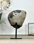 Deep Purple Amethyst Geode With Metal Stand - MWS2768