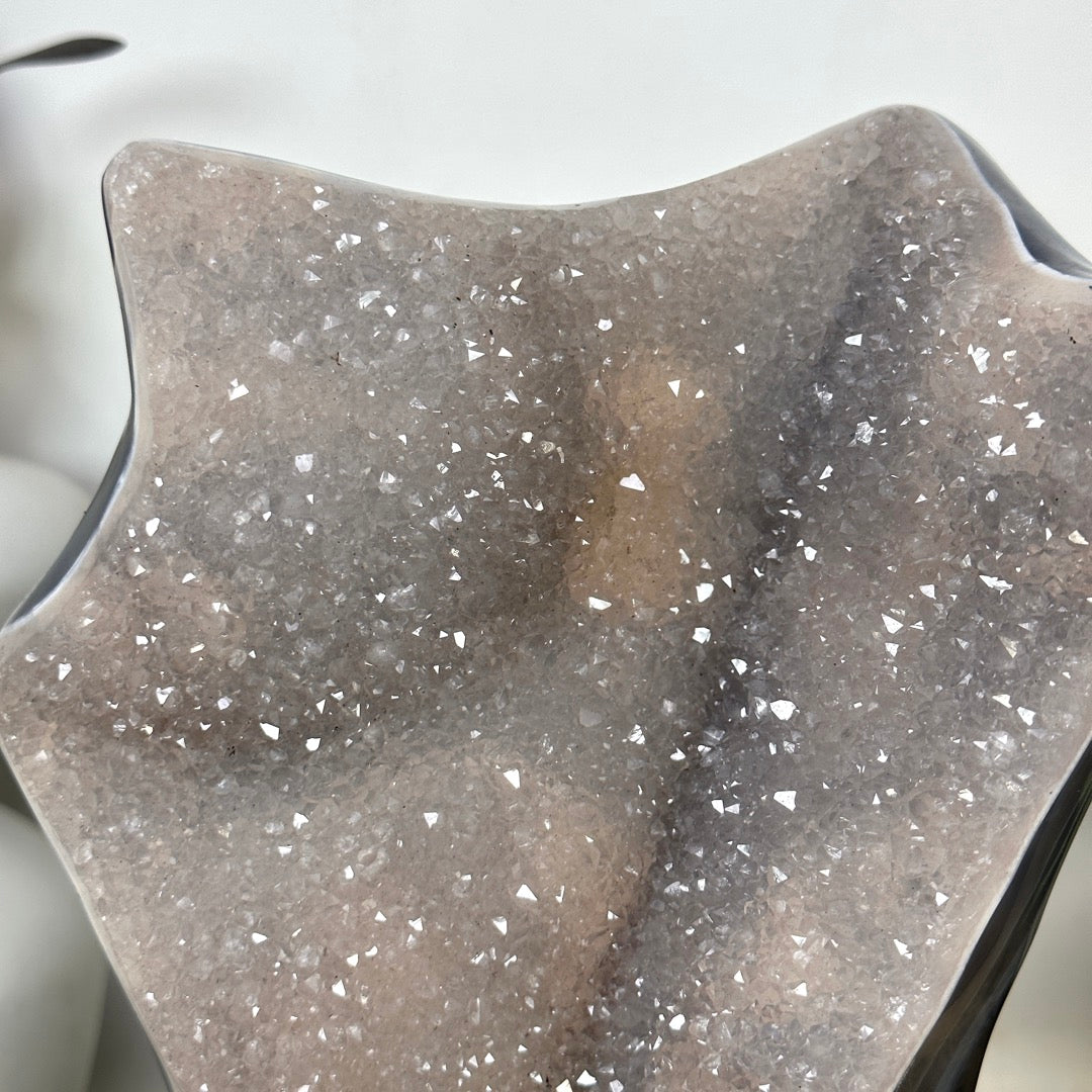 Unique Art Agate &amp; Quartz Geode for Home Decor - Urguayan Statement Piece - CBP1401