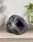 Natural Amethyst Geode with Green Jasper Shell - STGE0092