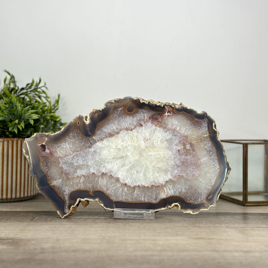 Natural Uruguayan Quartz Stone Slice - SLC0010