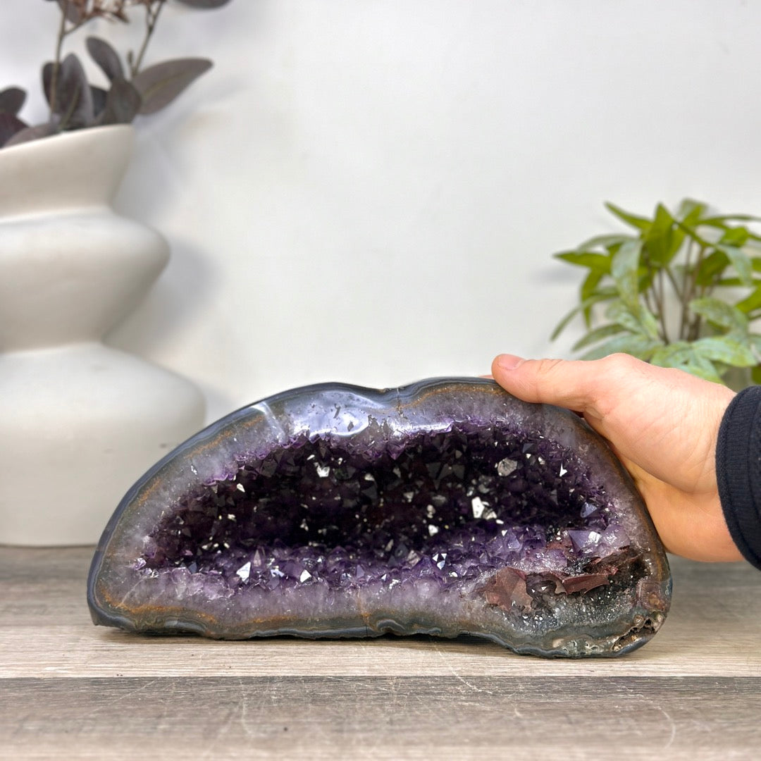Amethyst Stone Geode with Agate Shell - STGE0100