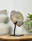 Natural Quartz Stone Heart Carving with Stand - HST0356