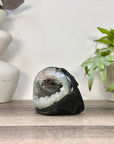 Natural Quartz Geode with Calcite Inclusion - STGE0116