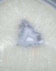 Blue Banded Agate & Quartz Stone Slice - SLC0009
