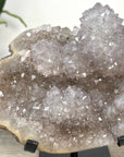Quartz Cluster on Stand with Stalactite Formations – Unique Natural Display Piece - MWS2887