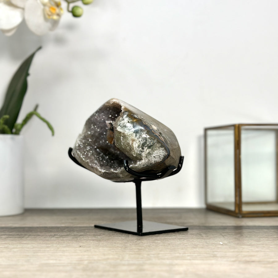 Rainbow Quartz Druzy on Metal Stand - MWS2850