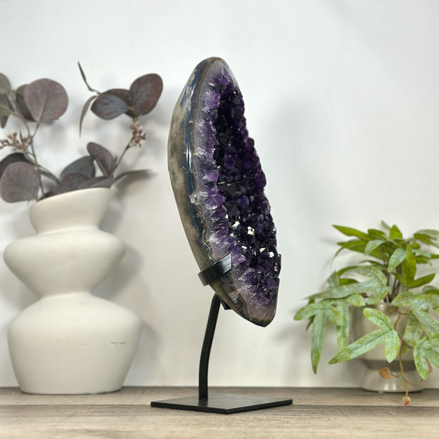 Large Natural Uruguayan Amethyst Geode on Stand - MWS3222