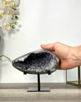 Amethyst Druzy Geode on Metal Stand from Uruguay - MWS2724