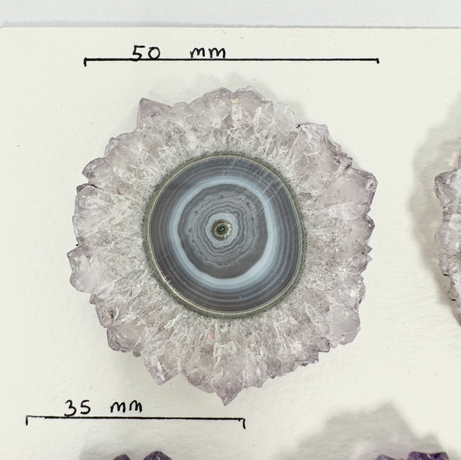 High-Quality Amethyst &amp; Blue Agate Stalactite Slices for Jewelers - Wholesale Bulk Pack - STS0008