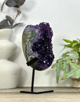 Top Grade Natural Amethyst Cluster on Metal Stand - MWS3212
