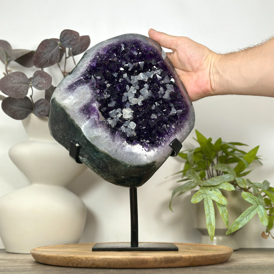 XXL Natural Uruguayan Amethyst Geode with Calcite Formations - MWS3079