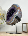 Outstaning Natural Blue Banded Geode with Amethyst Interior - MWS1995