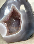 Amethyst & Agate Flame Carving Geode - FST0153
