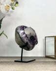 Natural Amethyst Cluster with Calcite Crystal - MWS2847