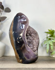 Huge Polished Sugar Amethyst & Agate Geode Statement Piece - CBP1436