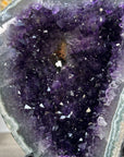 Amethyst Geode with Green Jasper Matrix on Stand – Natural Mineral Specimen - MWS2613