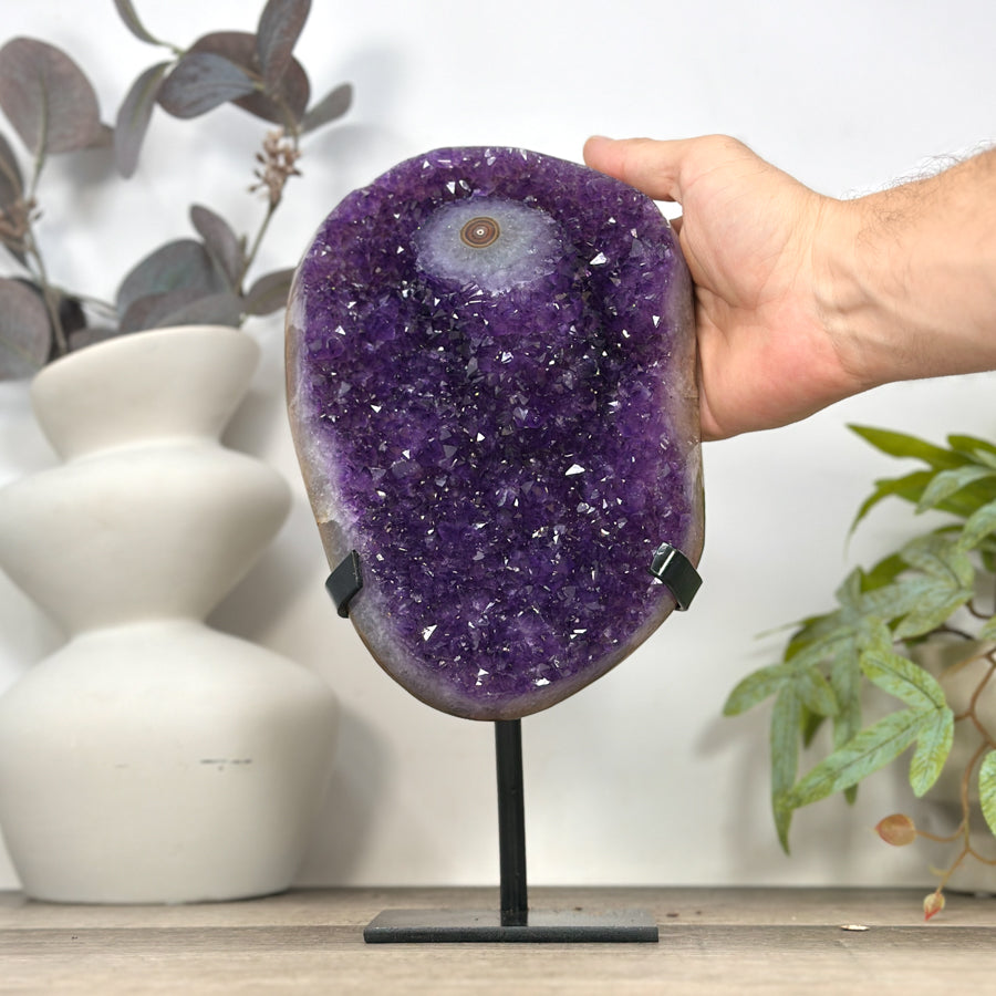 Natural Uruguayan Amethyst Crystal with Stalactite Eye Formation - MWS3194