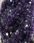 A+ Grade Amethyst Geode on Metal Stand – Stunning Crystal Decor for Shelf Display - MWS2708