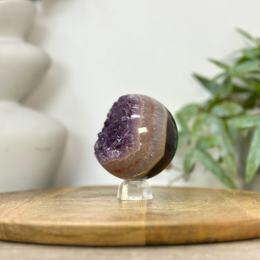Uruguayan Amethyst Druzy Sphere Geode - SPH0228