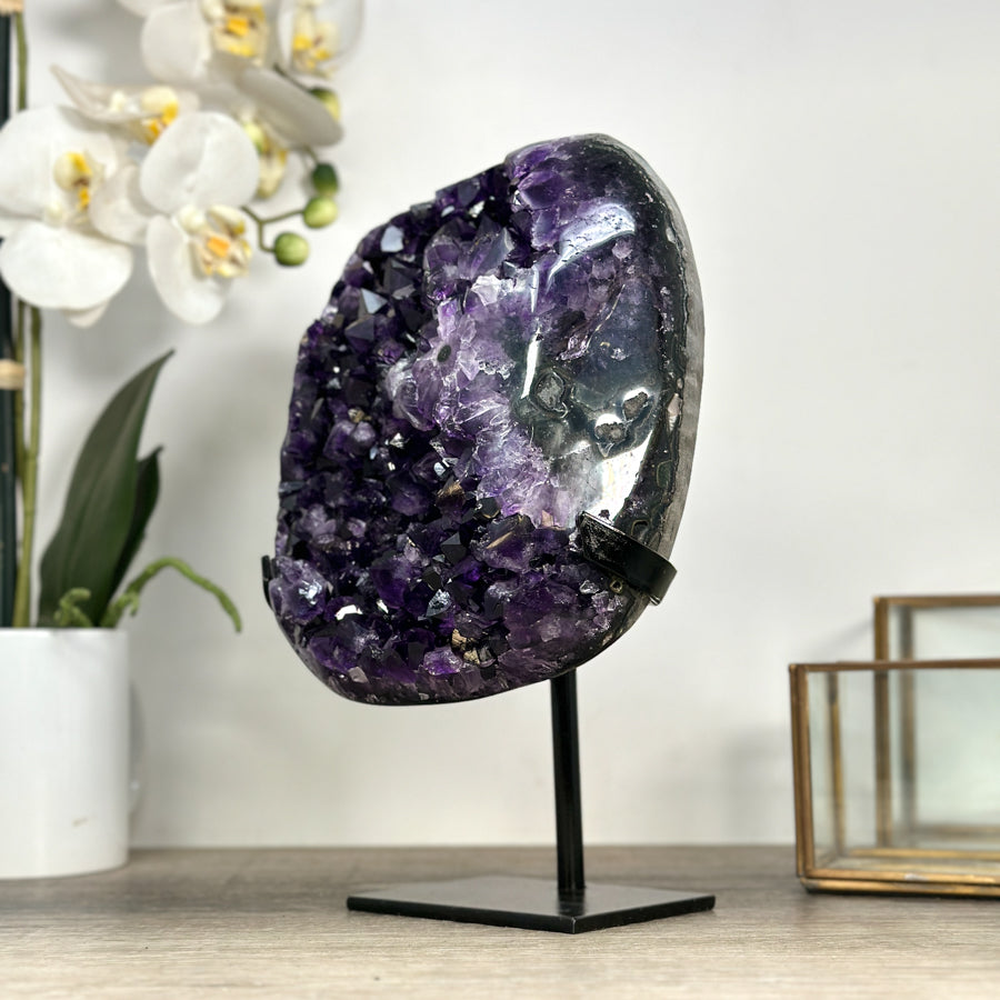 Top Grade Uruguayan Amethyst Crystal Cluster on Stand - MWS2391