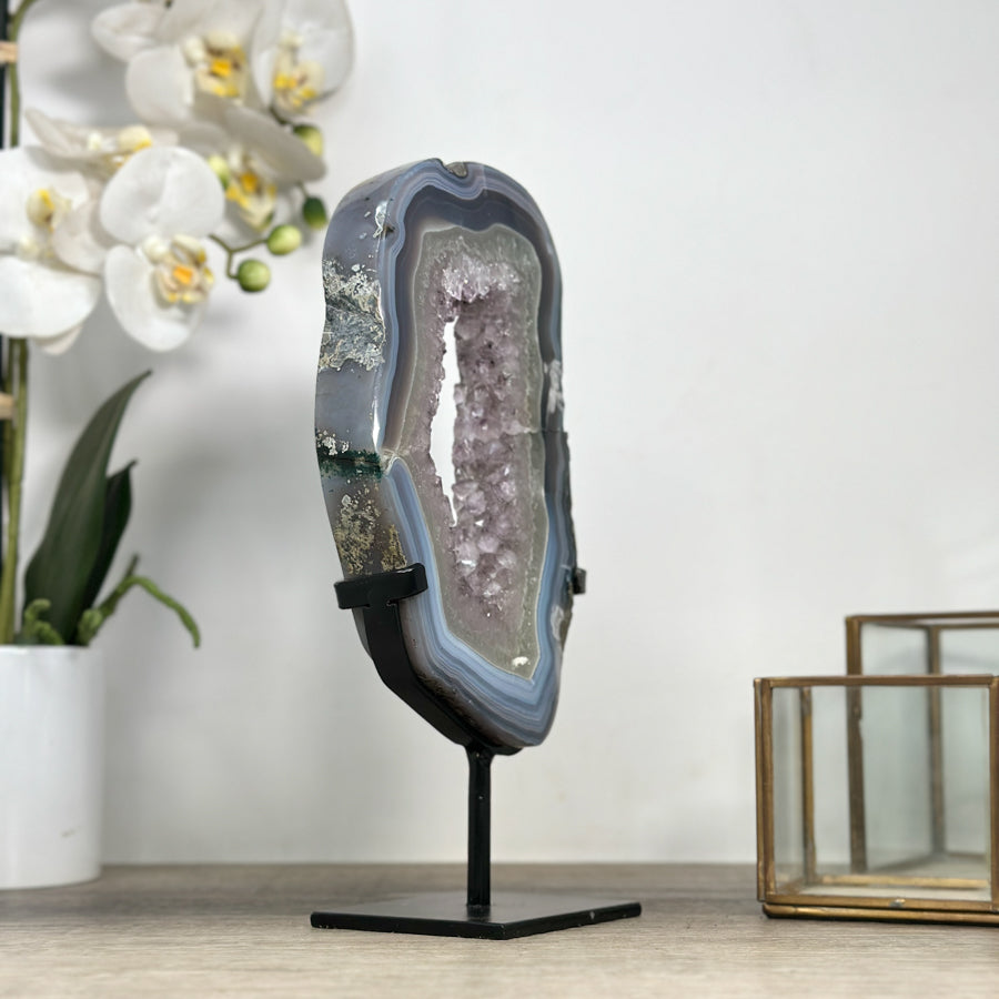 Large Amethyst &amp; Blue Agate Crystal Portal