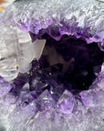 Amethyst & Agate Stone Geode with Calcite Crystal Formation - STGE0007