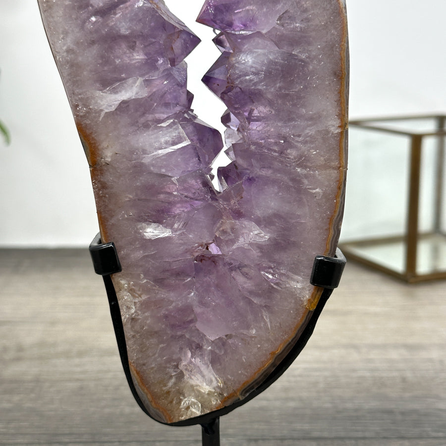 Natural Amethyst Stone Portal on Stand - MWS3013