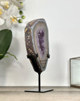Blue Banded Agate & Agate Geode Slice Portal - MWS2910