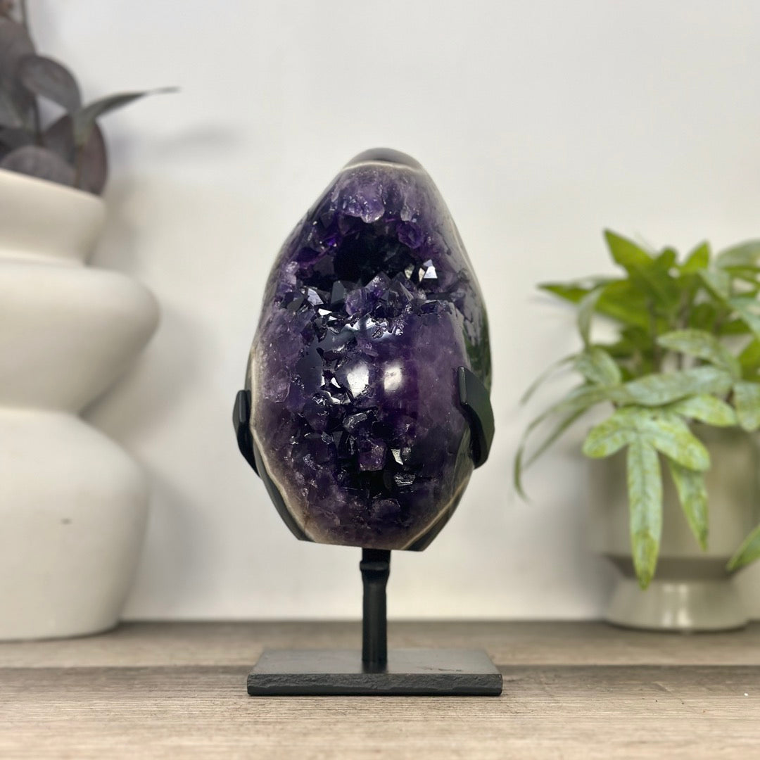 Top Grade Natural Amethyst Cluster with Agate Matrix - MWS3351