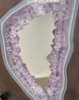 Natural Amethyst Geode Slice with Amethyst Crystal Center for Home Decor - MWS2671
