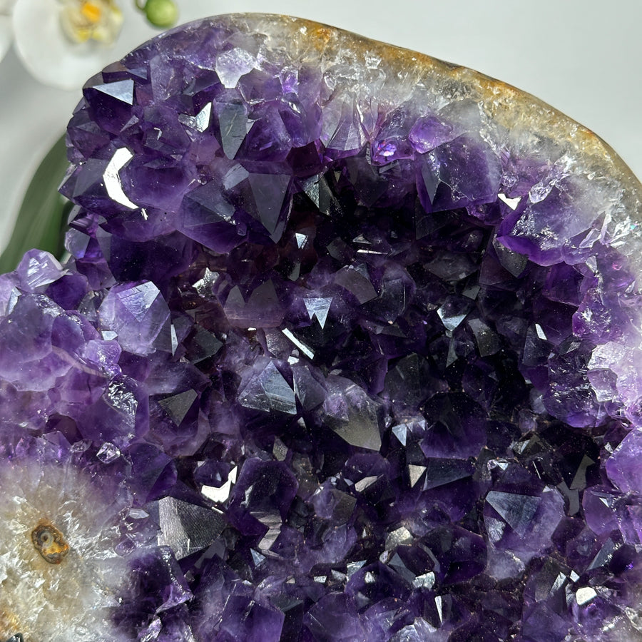 A Grade Amethyst Crystal Cluster with Large Deep Purple Crystals - MWS2032
