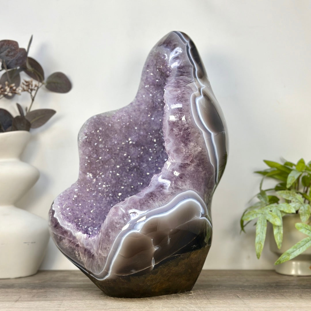 XXL 50 lb Agate &amp; Amethyst Geode Statement Piece from Uruguay - CBP1441