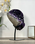 Amethyst Geode on Stand - Deep Purple Crystal Cluster - MWS2629