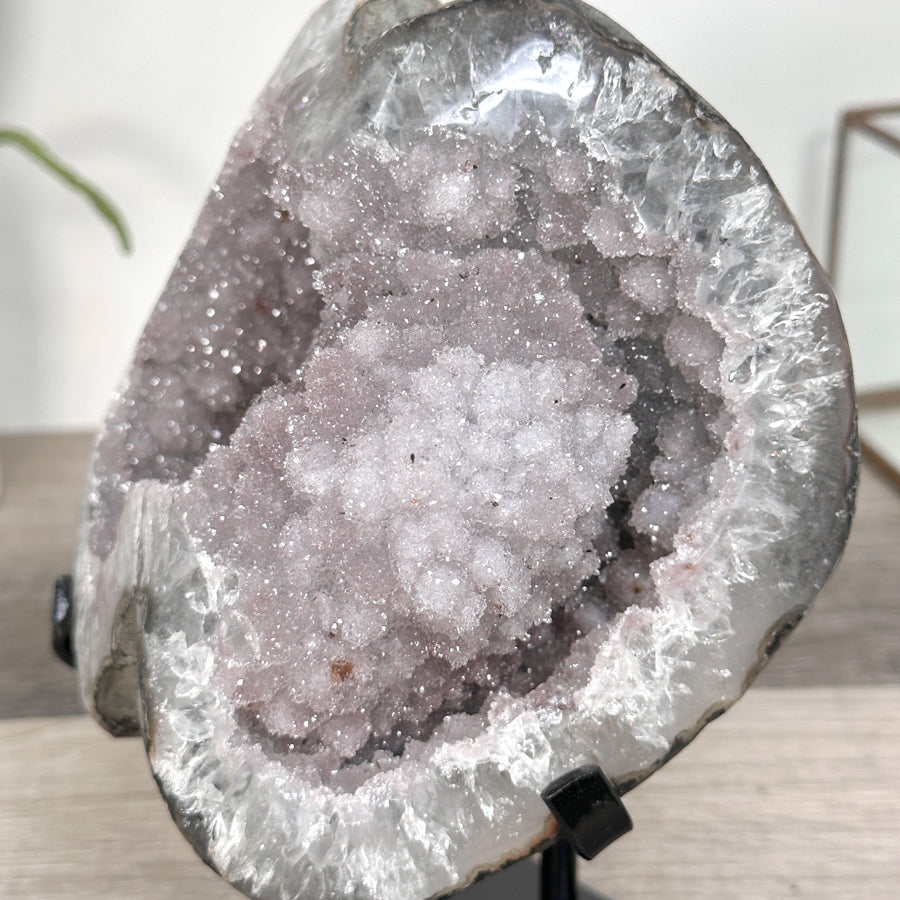 Amethyst Geode with Sugar Sparkling Crystals - MWS2691