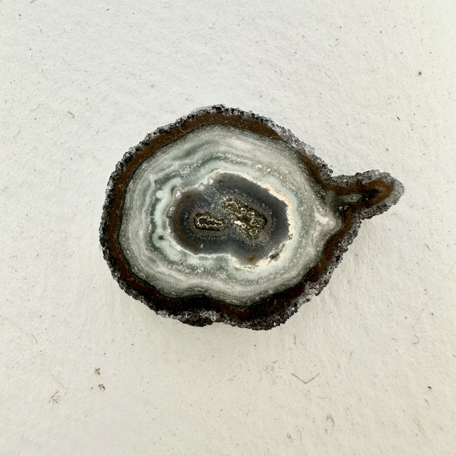 Natural amethyst Jasper &amp; Quartz Stalactite Slices Wholesale Flat - Ideal for Pendants - STS0060