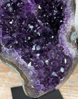 Beautiful Natural Amethyst Geode, Metal Stand Included - MWS2064