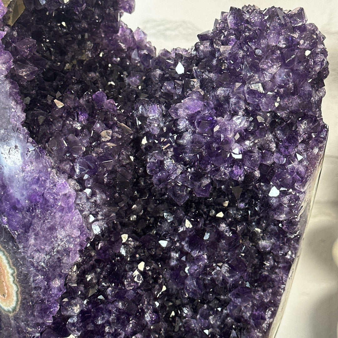 Huge 15 in Tall Amethyst &amp; Agate Statement piece from Uruguay - MWS3407