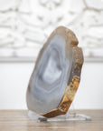 Natural Blue Banded Agate Slice - SLC0003