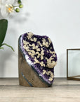 A Grade Uruguayan Amethyst Stone with Calcite inclusions - CBP1285