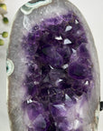 Natural Large Amethyst Geode with Quartz & Green Jasper Shell - MWS2828