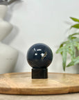 Banded Agate & Quartz Druzy Sphere Geode - SPH0210