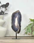 Natural Blue Banded agate & Quartz Druzy Crystal Portal - MWS3250