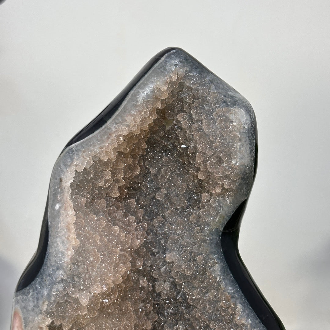 Huge Natural Agate &amp; Sugar Quartz Druzy Statement Piece - CBP1427