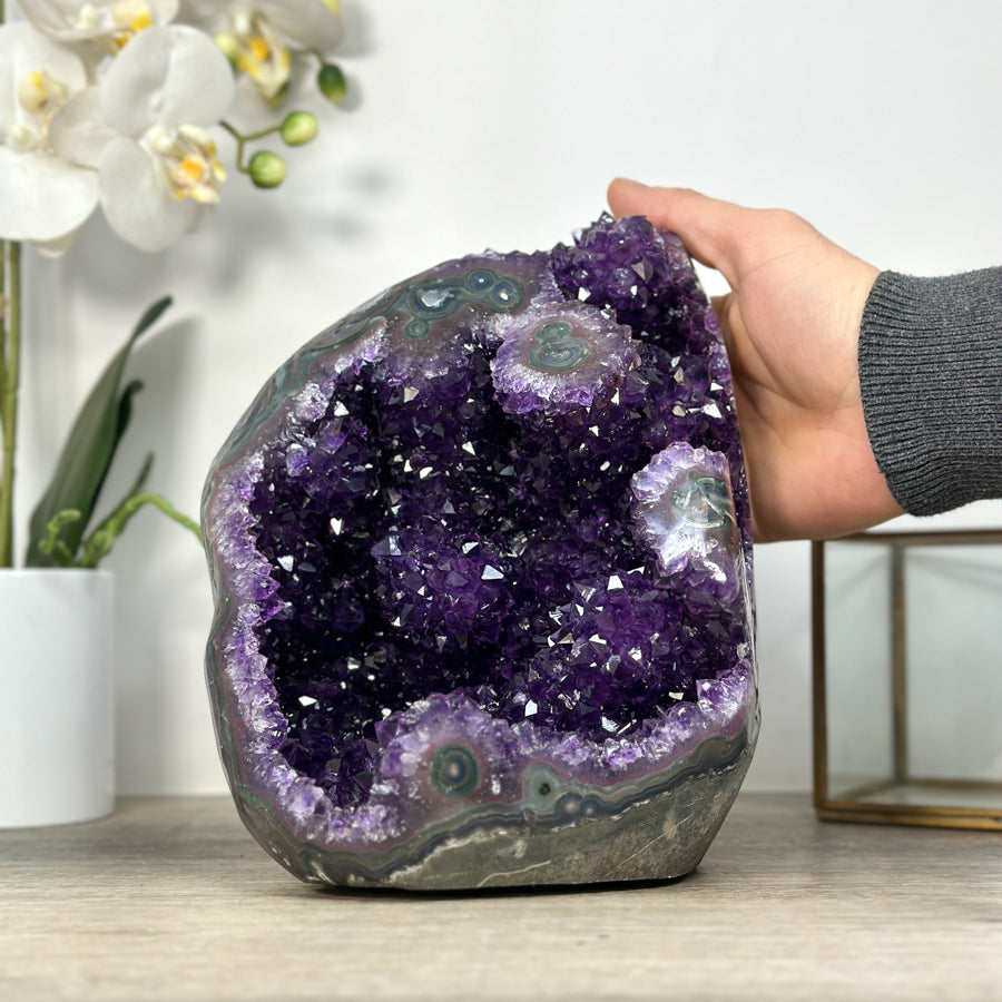 Large Amethyst Geode with Beautiful Stalactite Formations - CBP1223