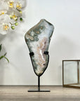 Natural Quartz Stone Slice on Metal Stand - MWS3003