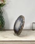 Natural Agate & Quartz Stone Slice for Home Decor - SLC0016