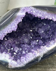Uruguayan Amethyst geode with agate Shell - STGE0044