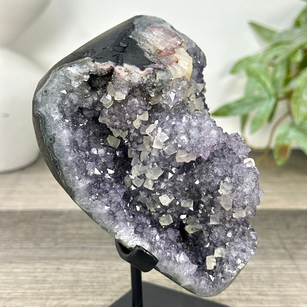 Uruguayan Amethyst Specimen with Calcite Formations - MWS3291