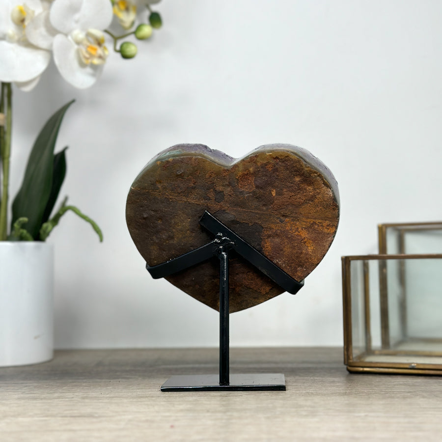 A grade Deep Purple Amethyst Heart - HST0279