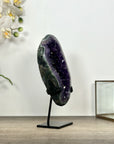 Natural Uruguayan Amethyst Geode with Green Jasper Shell - MWS3030